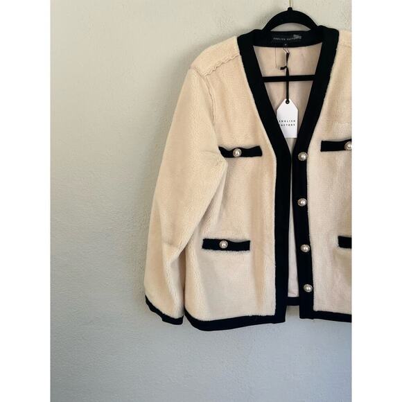 Anthropologie English Factory Woman Shearing Jacket with Buttons, Size M… - Picture 8 of 12